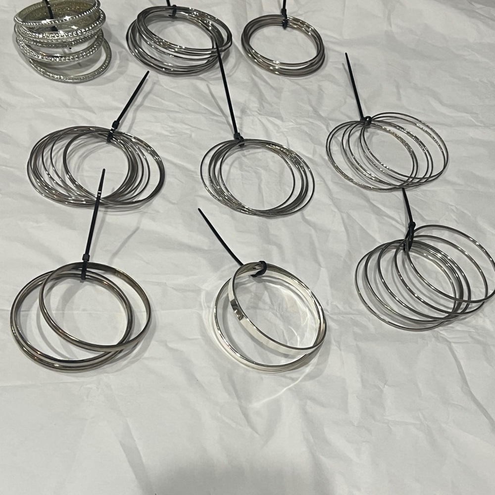 Silver Bangle Bracelets - image 2